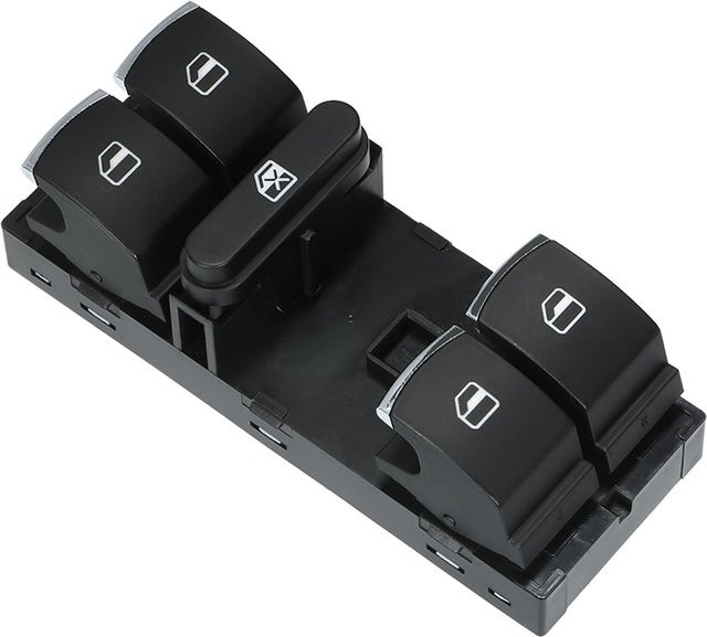 VehicleKit Auto-Hauptfensterheberschalter 5ND 959 857 für VW CC Tiguan Passat B6 Golf Jetta MK5 MK6 Fahrerseite in Schwarz - Bild 1
