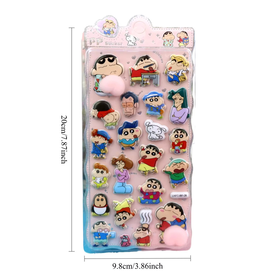 Keeppley Crayon Shin-Chan 3D Puffy Aufkleber Multicolor zur Dekoration von Handyhüllen und Laptops - Bild 3