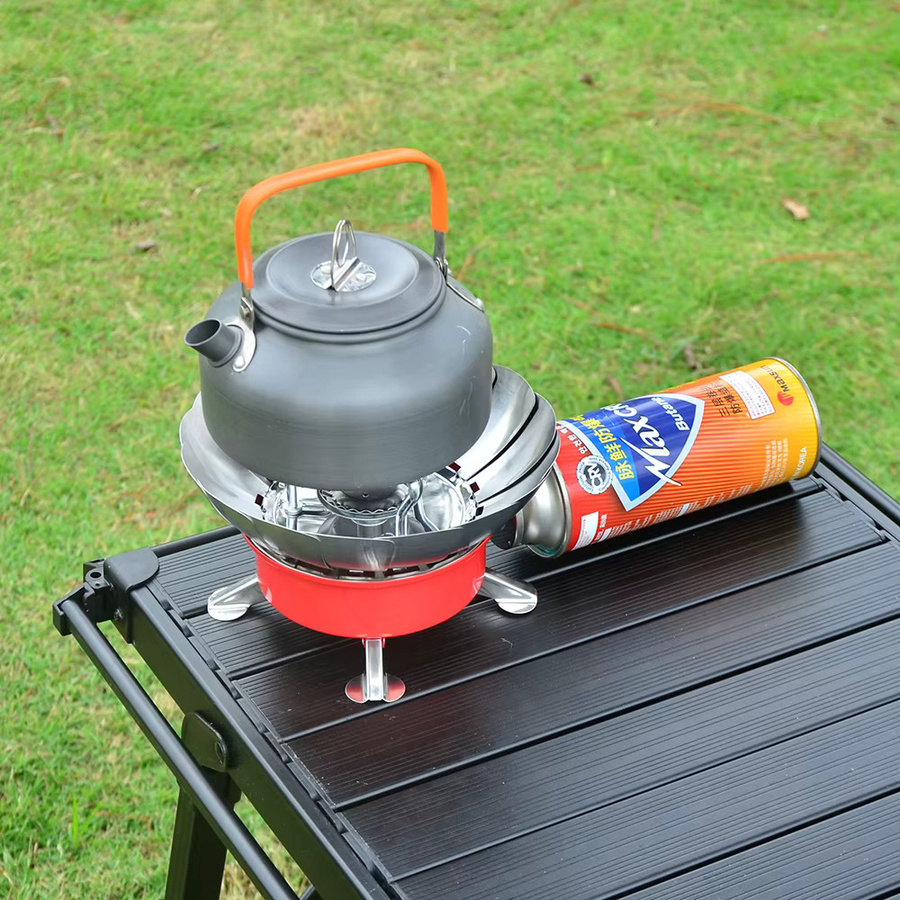 RESISTLAND Winddichter tragbarer Outdoor-Kocher mit Aufbewahrungstasche, Camping-Gasherd in Rot, 2800 W - Bild 2