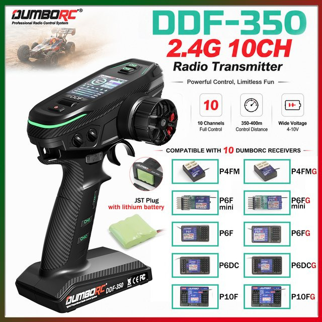 DUMBORC DDF-350 Sender, Digitale Funkfernbedienung, mit Gyro-Empfänger P6F - Bild 1