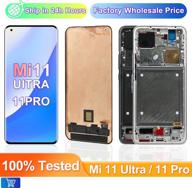 Xiaomi 11 Ultra Super AMOLED Display mit Touchscreen Digitizer Montage Ersatz für M2102K1G M2102K1C - Bild 1