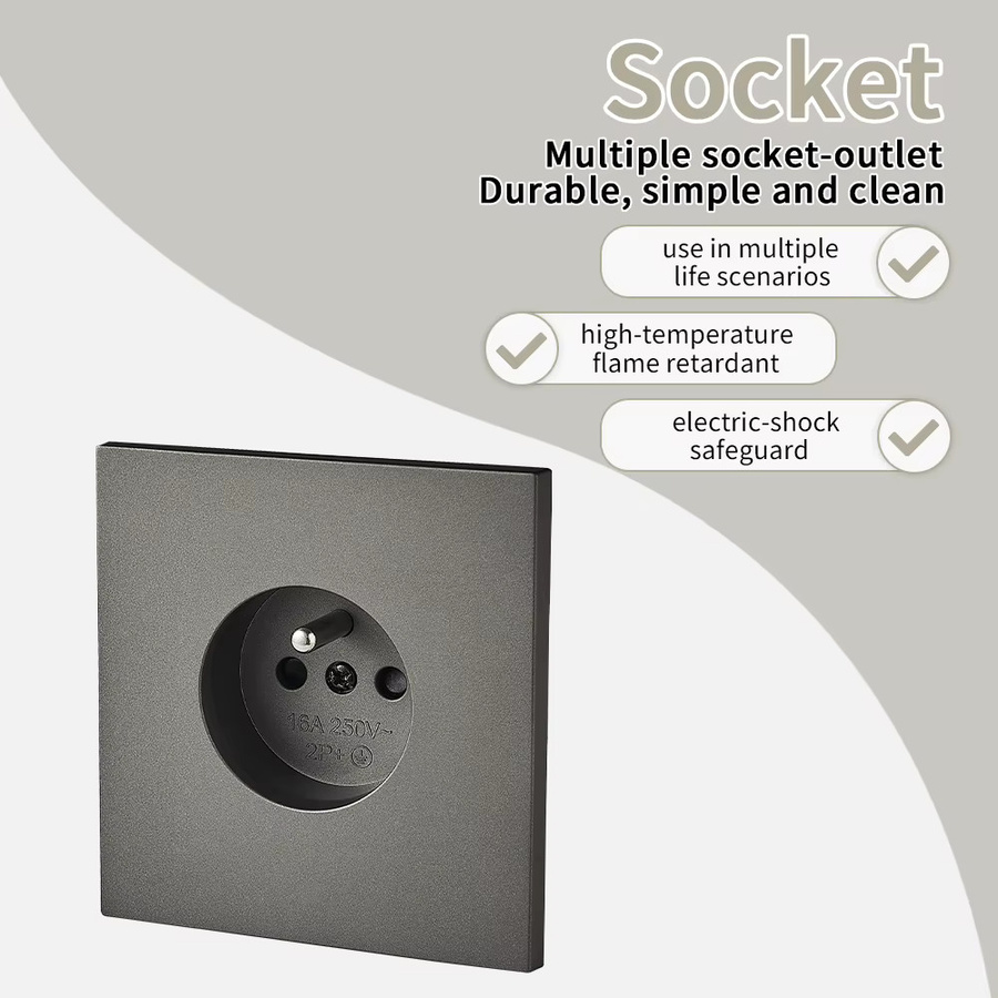 WESA Skin Sensation Wandsteckdose mit Erdung, flach eingebettet, Kunststoff, 250 V - Bild 2