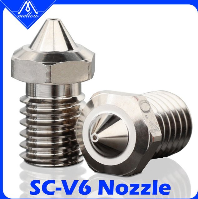 Mellow DIY Hochpräziser 3D-Drucker SC-V6 mit überzogener Kupferdüse und langlebigem M6 V6 Dragon Hotend Stab in Silber - Bild 1