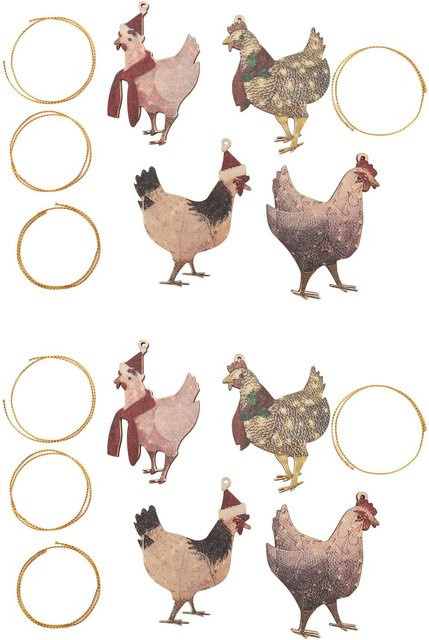 8 Stück Truthahn Baumschmuck von Koogeelife in Beige als hängendes Partyzubehör für Thanksgiving und Herbstdeko - Bild 1