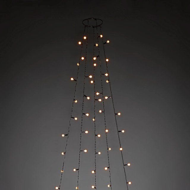 Konstsmide LED Baummantel mit Ring und Globes, 150 bernsteinfarbene LEDs innen - Bild 1