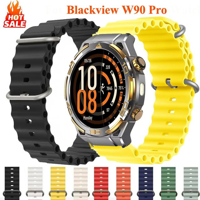 Blackview Uhrenarmband Silikon, Schwarz, Unisex - Bild 1