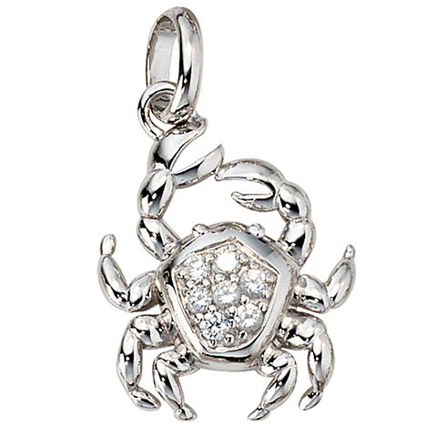 Colfem Anhänger Sternzeichen Krebs, 925 Silber, Zirkonia, Unisex - Bild 1