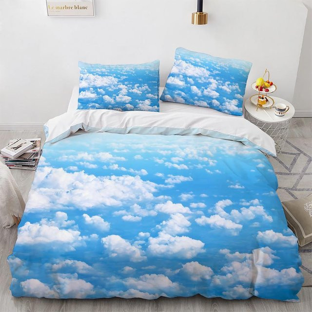 Bettbezug-Set mit blauem Himmel und Wolken von Binchi Outdoor Product für Kinder, B/H: 245 x 210 cm - Bild 1