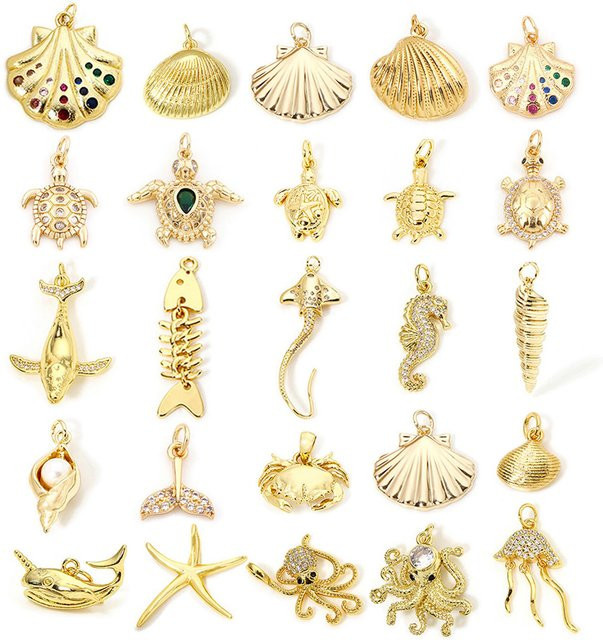 DoreenBeads Anhänger Messing, 18K vergoldet, Gold, Unisex - Bild 1