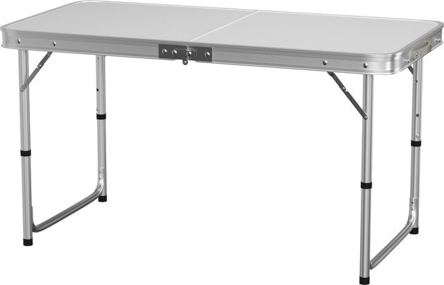 EFAN Aluminium-Campingtisch in Weiß, tragbarer Klapptisch für Picknick, Laptop oder Heimbüro, B/T/H: 120 x 60 x 70 cm - Bild 1