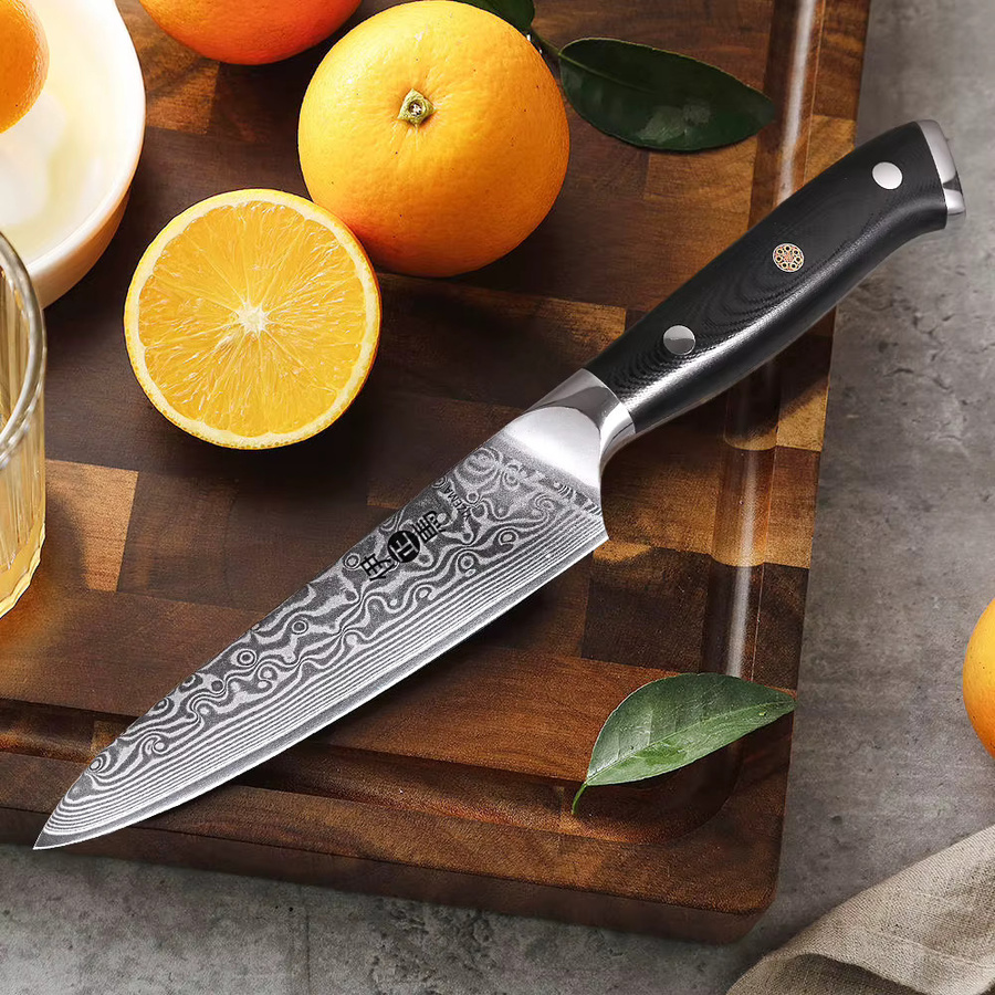 YIZEMA Damaststahl Küchenmesser Utility Knife mit Holzgriff für Fleisch, Gemüse und Obst - Bild 3