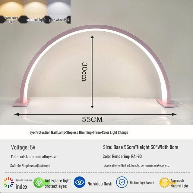 Pickerr LED-Halbmond-Nagellampe, rosa, Large - Bild 1