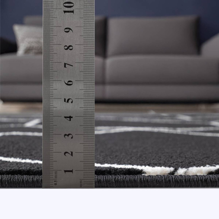 Sanat Teppich Trellis in Schwarz mit modernem Design, Breite: 80 cm, Länge: 150 cm - Bild 4