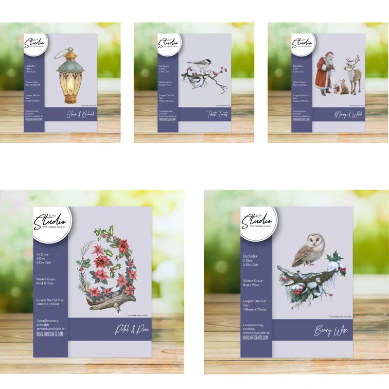 Old Town Mountains Birdsong Patch Metallstanze und Stempel Set für Scrapbooking und DIY-Projekte in Multicolour - Bild 3
