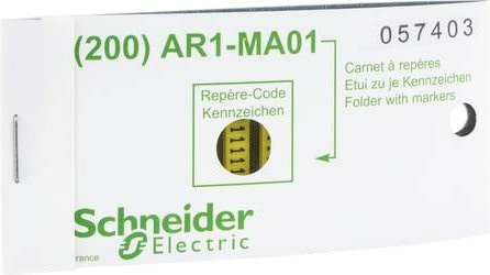 Schneider Electric AR1MA016 Kennzeichnungsträger 200 Stück in Gelb, Schwarz und Weiß - Bild 1