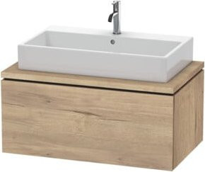 Duravit Waschtischunterschrank L-Cube in Ei Marmor Braun mit 1 Auszug, B/T/H: 92 x 40 x 54,7 cm - Bild 1