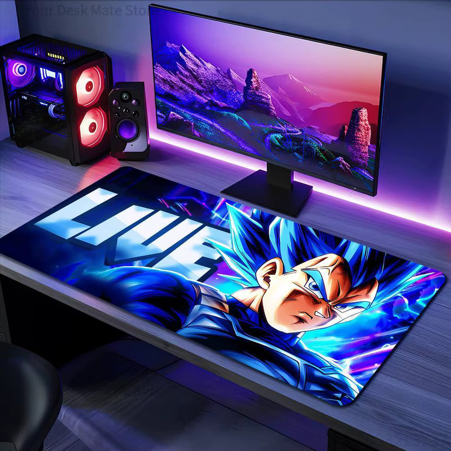 Bandai Schreibtischunterlage Dragon Ball Anime Vegeta Mauspad in Multicolour, rutschfeste ergonomische Tastaturmatte aus Gummi - Bild 3