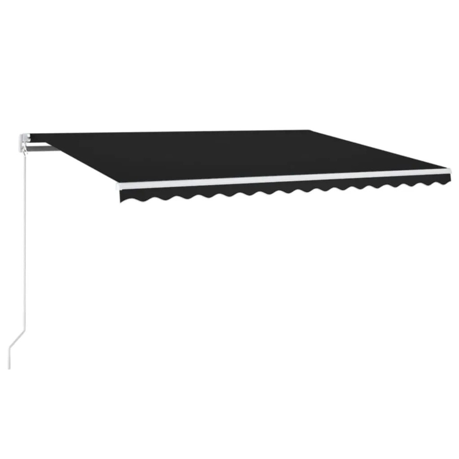 Manuelle Markise von furnicato in Anthrazit mit Polyestergewebe und Aluminiumgestell, B: 400 cm, H: 350 cm - Bild 2