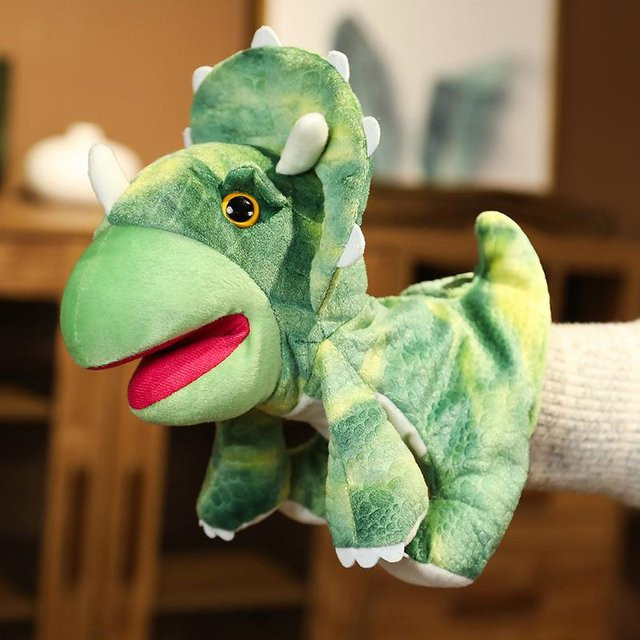 Yiran toy Dinosaurier Triceratops Plüschpuppe, 25cm, ab 14 Jahren - Bild 1