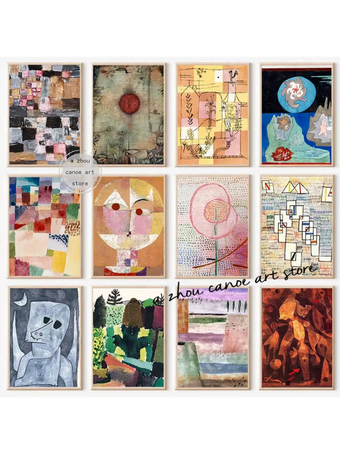 Leinwandgemälde Potdemiel Alte Stadt 1946 von Paul Klee als abstraktes Landschaftskunst-Poster in Mehrfarbig - Bild 3