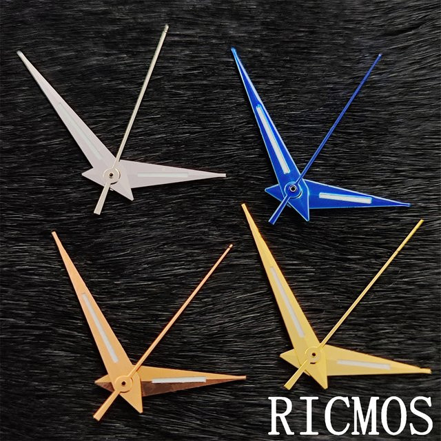 RICMOS Uhrzeiger, Blaugold, Roségold, Silberfarben, grüne Leuchtfarbe - Bild 1