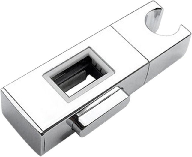 NByanxi Verstellbarer Duschkopfhalter aus Kunststoff in Silber, Vierkantrohr-Riser-Schienenhalterung für dein Badezimmer - Bild 1