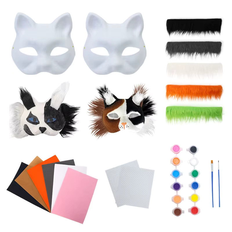 YOWEI DIY Graffiti Therian Maske Kit, 3-teiliges Set, Tiere, Kunststoff - Bild 2