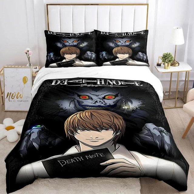 Death Note Bettwäsche-Set Schwarz, 3-teilig, B/H: 135 x 200 cm - Bild 1