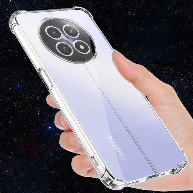 Stoßfeste Silikon Softcover Schutzhülle für Realme 12 Pro 5G, Realme 12 Plus, Realme 12X und Realme 12 Pro Plus in Transparent - Bild 1