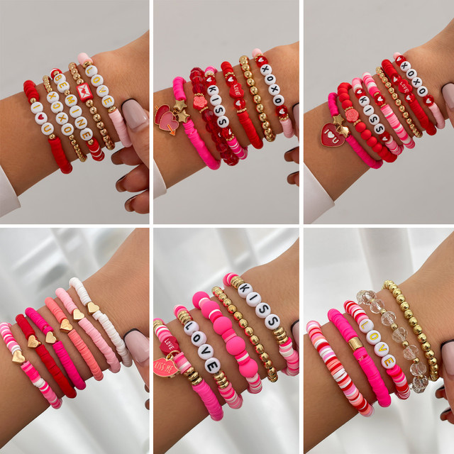 Ingemark Armband, Keramik, Acryl Perlen, Buchstaben, Herz, Unisex - Bild 1