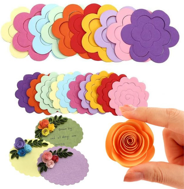 YMY Rosen-Quilling-Papier in Mehrfarbig für Bastelarbeiten und Dekorationen - Bild 1
