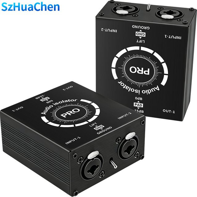 TITAK XLR Audio Isolator zur Geräuschunterdrückung für Mixer und Mikrofone in Schwarz - Bild 1