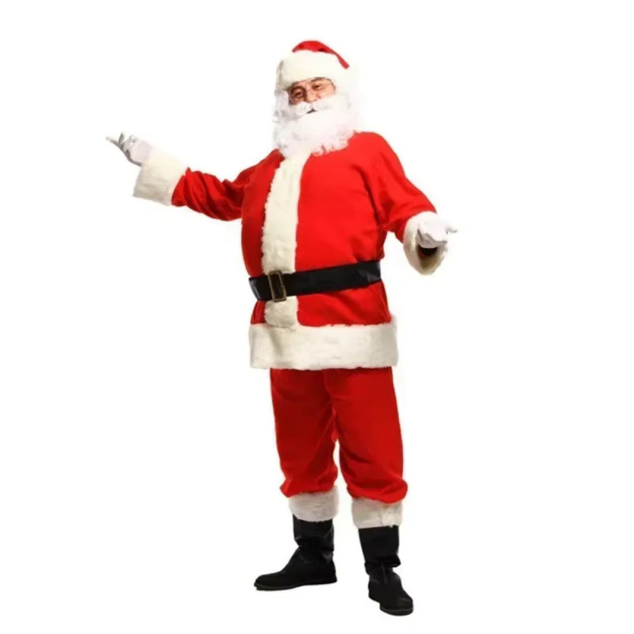 Hangchen Family Weihnachtsmann Cosplay Kostüm, Rot, Unisex, Set / Bundle - Bild 3