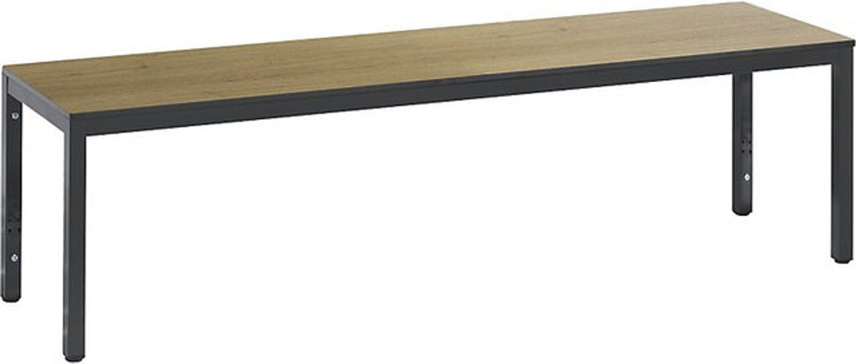 C+P Umkleidebank Basic Plus für Feuchträume in Eiche Sereno mit schwarzgrauem Gestell, B/T/H: 150 x 35,3 x 40,1 cm - Bild 3