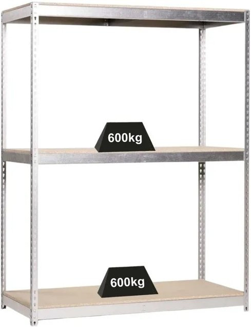 PROREGAL Schwerlastregal Wood Beast Grey, 3 Ebenen, H x B x T: 200 x 180 x 90 cm, Fachlast 600 kg, pulverbeschichtet - Bild 1