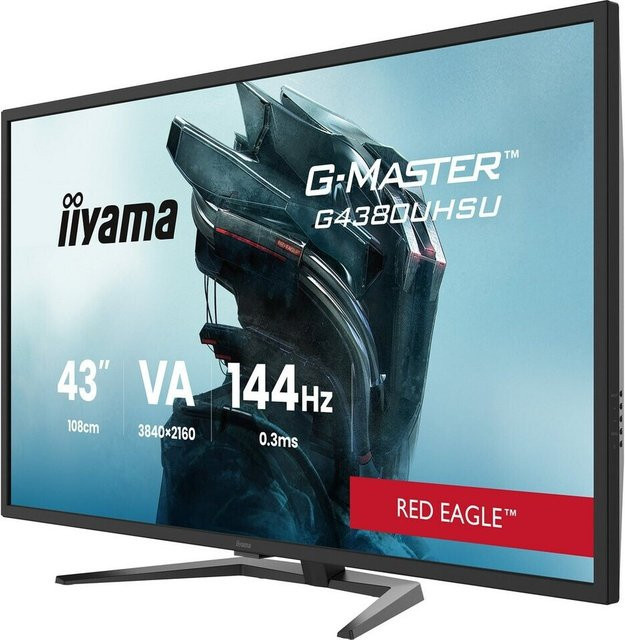 iiyama G-Master G4380UHSU-B2 Red Eagle Gaming-Monitor, 43 Zoll, VA-Panel, UHD 4K, 144Hz, 0.4ms MPRT, HDR, FreeSync, Schwarz - Bild 2