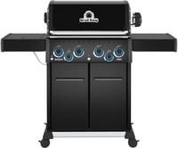 Broil King Gasgrill Baron 490 X Shadow in Schwarz mit Seitenbrenner, Rotisserie und Gusseisen-Rost - Bild 1