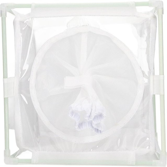 mfySpace Insekten Beobachtungskäfig aus weißem PVC-Gewebe als wiederverwendbarer Schmetterlings Lebensraum und Brutkasten - Bild 1