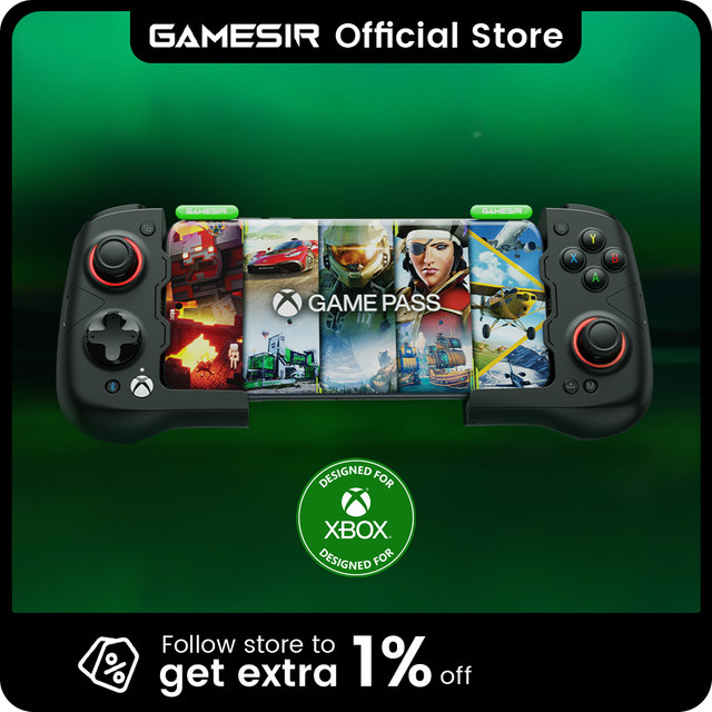 GameSir X4 Aileron Xbox-Spielcontroller mit Hall-Effekt-Gaming-Gamepad in Schwarz für Xbox Game Pass, STADIA, XCloud und GeForce Now Cloud Gaming - Bild 1