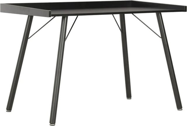 vidaXL Schreibtisch in Schwarz für Büro und Arbeitszimmer, modern, B/T/H: 90 x 50 x 79 cm - Bild 1