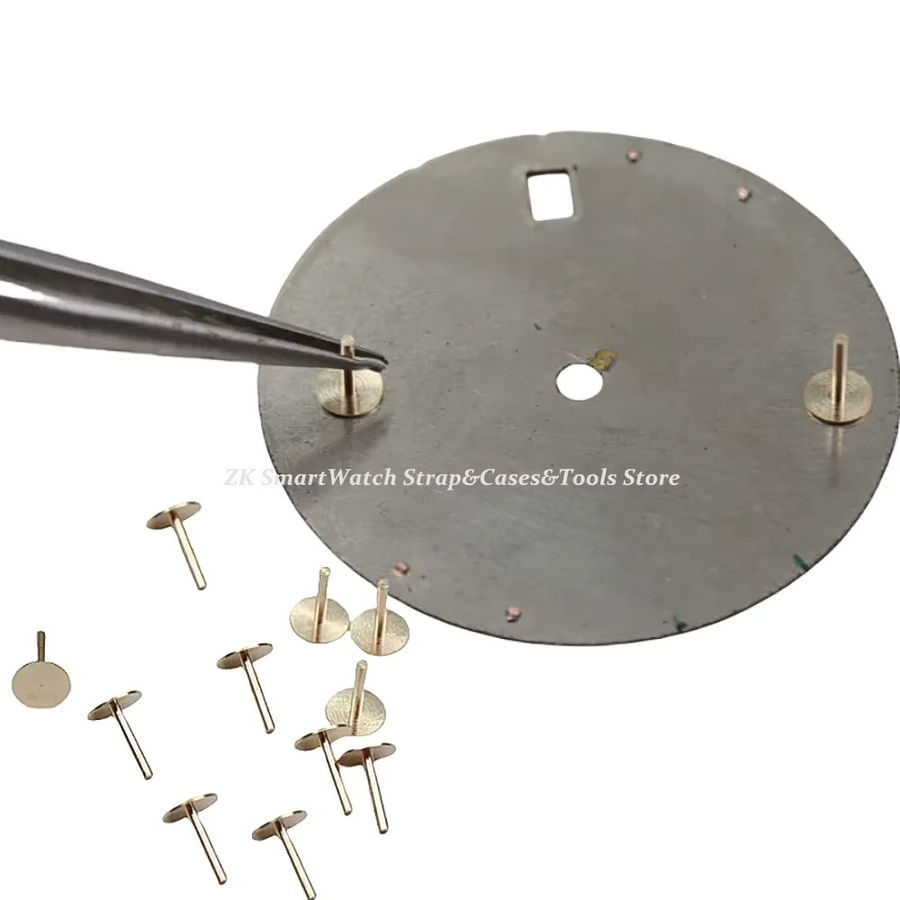 Zifferblatt Pin Kupfer, Gold, Uhren Reparatur Teile - Bild 2