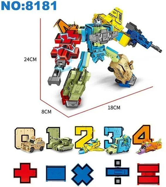 Yiran toy 1 Transformation Number Robot Montagebausteine 10-teiliges Set - Bild 1