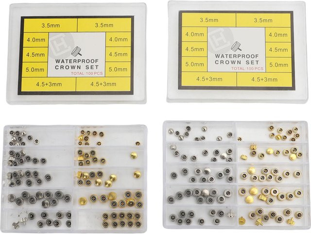 Neoglint Uhrenkronen Set Edelstahl, Silber, Uhrenreparaturwerkzeug - Bild 1