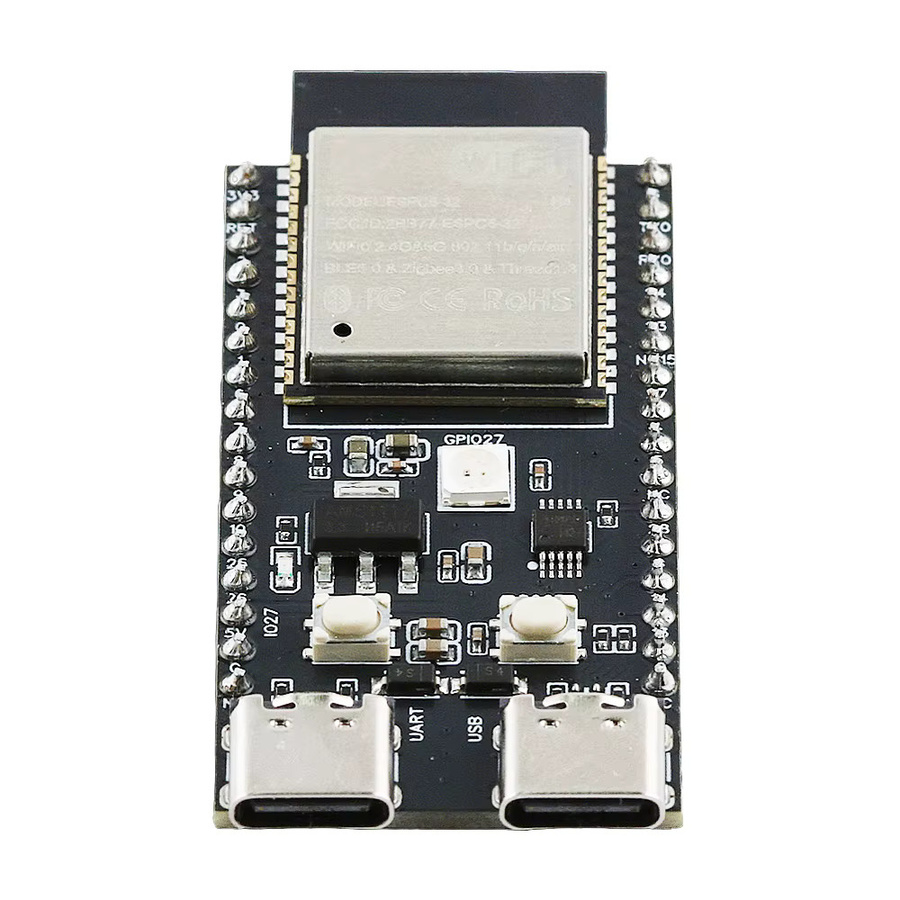 ESP32-C5-DevKitC-1 Entwicklungsboard mit Dual-Frequenz 2,4G 5GHz WLAN-Modul, WiFi 6, 4MB Flash und CH340, Schwarz - Bild 3