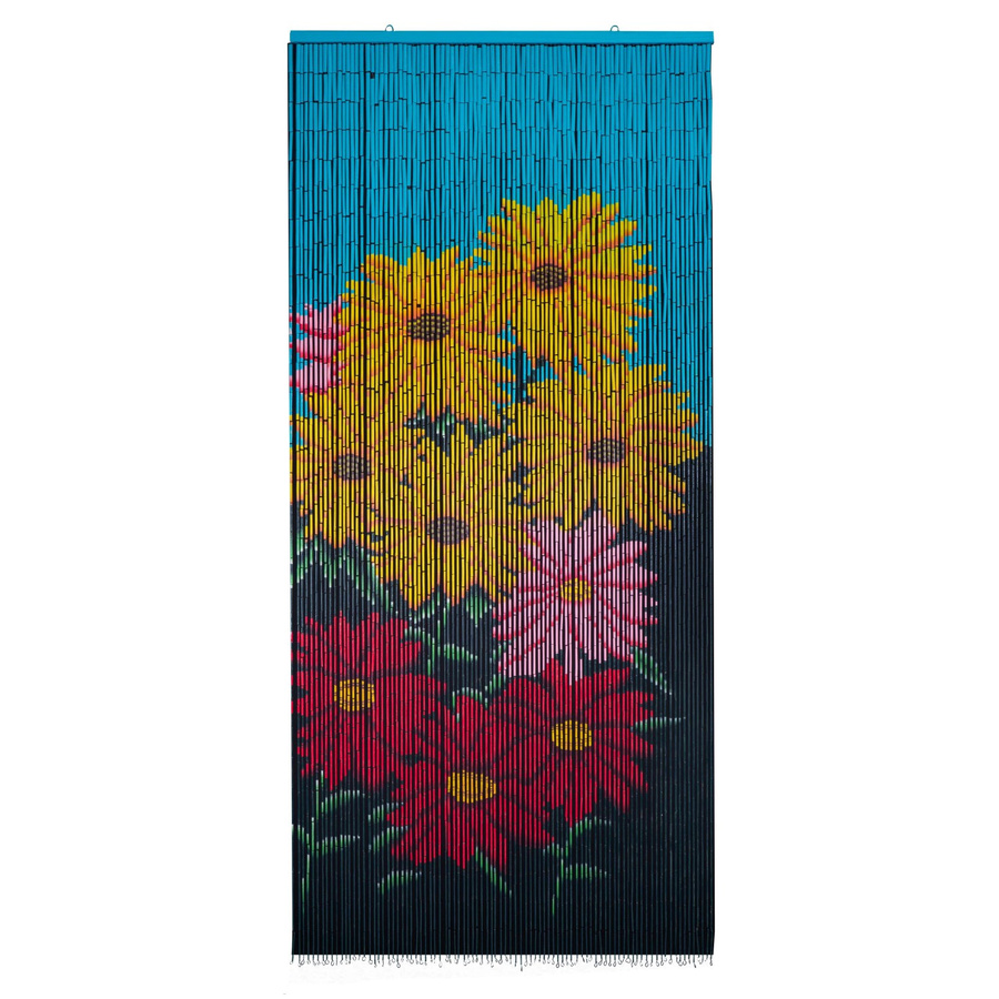 Conacord Türvorhang Flowers aus Bambus in Multicolour, B: 90 cm, H: 200 cm - Bild 2