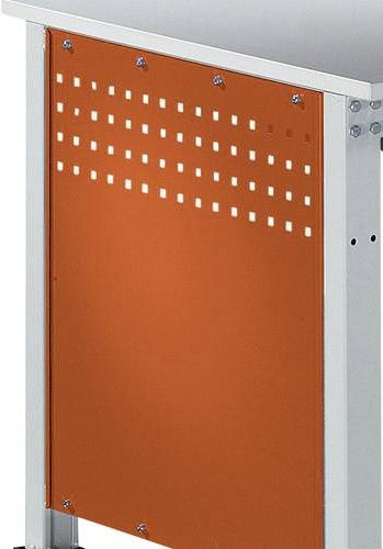 Manuflex ZB3350.2001 Seitenblende für UNIVERSAL Standard Arbeitstische, orange, B/H: 60,6 x 60,6 cm, für Tischtiefe 800 mm - Bild 1