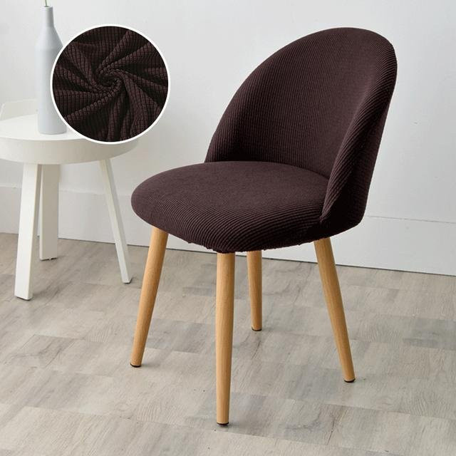 Lellen Entenschnabel-Stuhlbezug aus Polar-Fleece in Braun, elastischer Sesselbezug im skandinavischen Design, 2 Stück - Bild 1