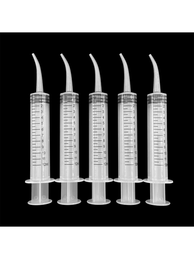 Well CK Dentale Irrigations-Spritzen mit gebogener Spitze, 12 ml, 5 Stück - Bild 4