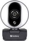 Sandberg Streamer USB Webcam Pro Full HD Web-Kamera in Silber mit 2 MP und Audio-Unterstützung - Bild 1