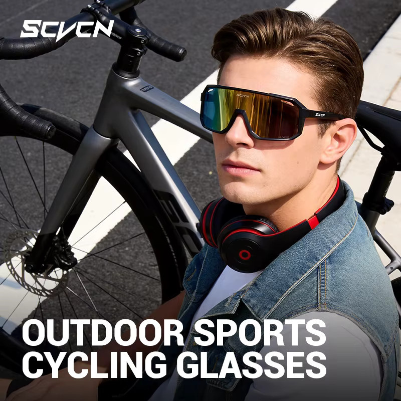 SCVCN Sportsonnenbrille, Vollrand, Kunststoff, Unisex - Bild 2